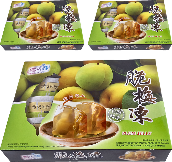 YUKI&LOVE 雪之戀 脆梅果凍, 400g, 3個
