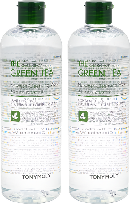 TONYMOLY THE CHOK CHOK 綠茶保濕淨透卸妝水, 500ml, 2瓶