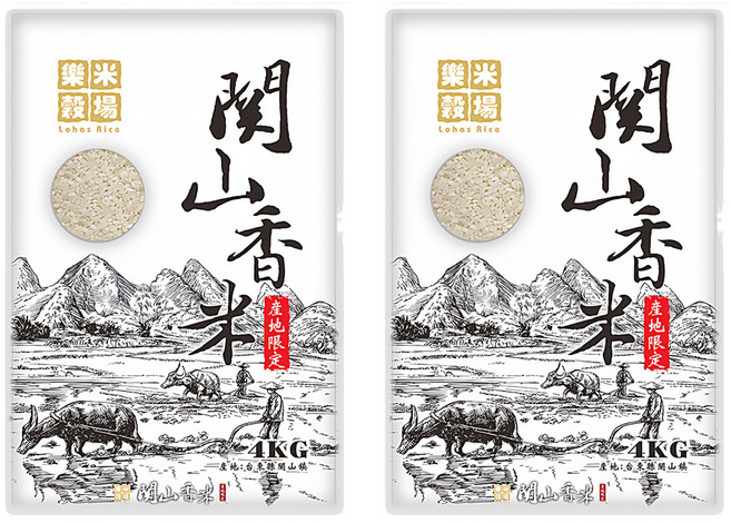 樂米穀場 關山香米 台東關山產, CNS二等, 4kg, 2包