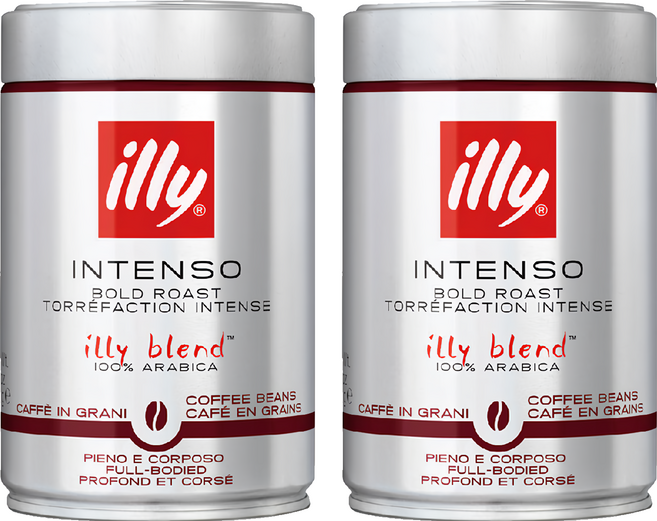 illy 意利咖啡 深培咖啡豆 全豆 無研磨, 咖啡豆(無研磨), 250g, 2罐