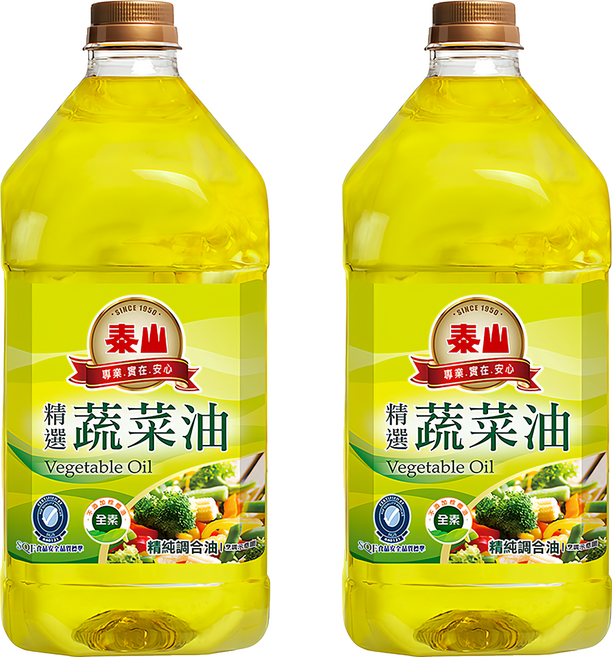 TAISUN 泰山 蔬菜油, 3L, 2瓶