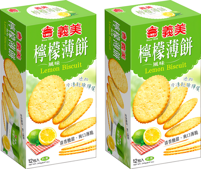 義美 檸檬風味薄餅, 240g, 2盒