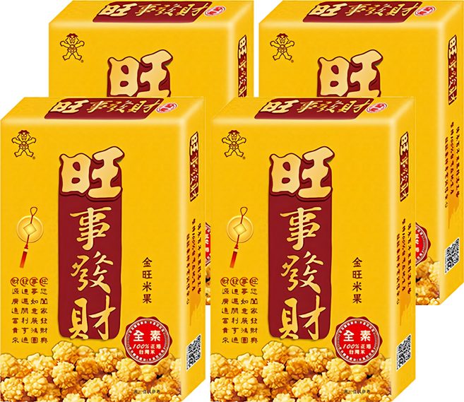 旺旺 旺事發財 米餅, 50g, 4盒