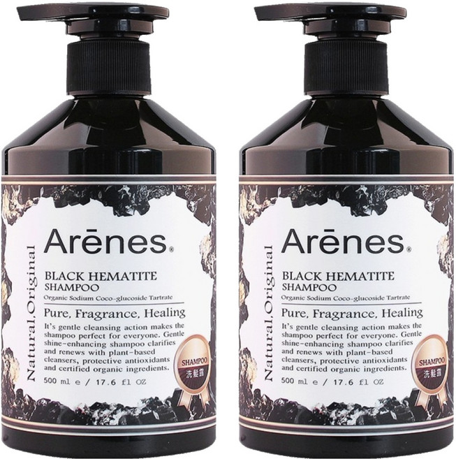 Arenes 愛霓思 能量黑曜石舒活洗髮露, 500ml, 2瓶