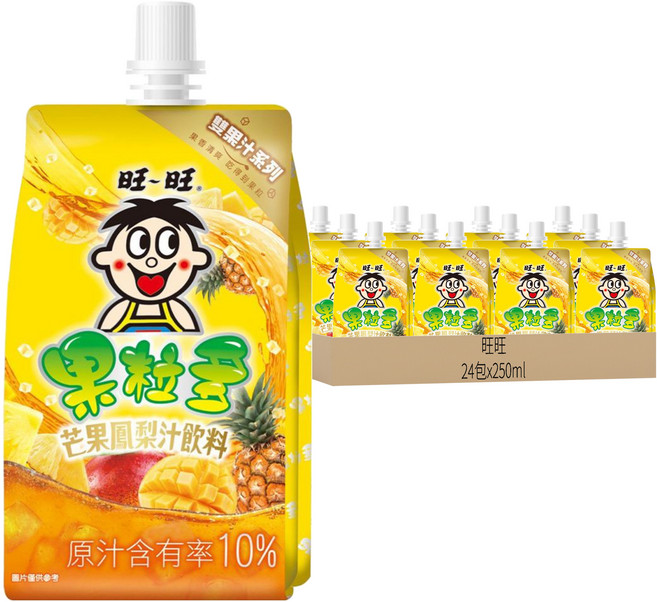 旺旺 果粒多 芒果鳳梨, 250ml, 24包
