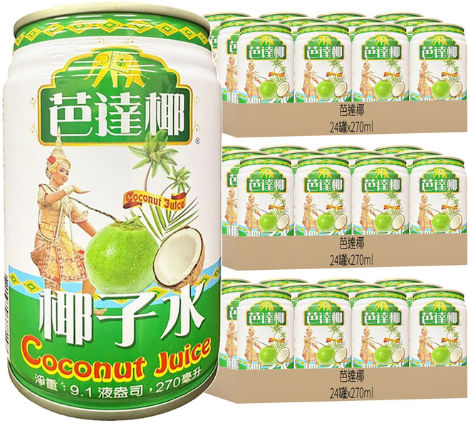 芭達椰 椰子水, 320ml, 72罐