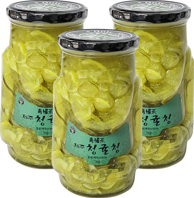 韓味不二 濟州島青橘茶 果醬, 20g, 50份, 3罐