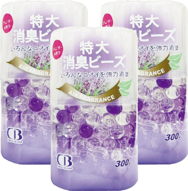 CB 康蓓 特大型消臭珠 薰衣草香, 300g, 3罐