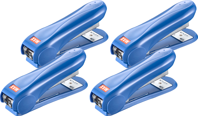 MAX 美克司 新型釘書機 HD-50R, 藍色, 4個