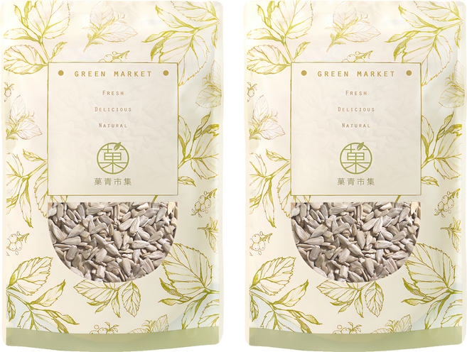 GreenMarket 菓青市集 原味生葵瓜仁/葵瓜子/堅果, 300g, 2包