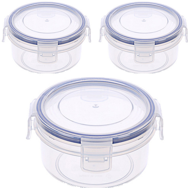 KEYWAY 聯府 天廚圓型保鮮盒, 3組, 容器 + 蓋子
