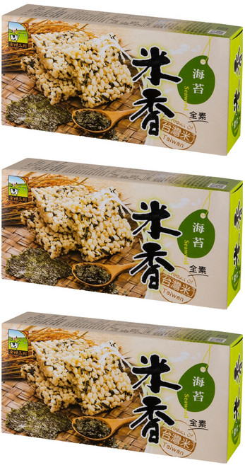 GI GI MASTER 特級廚師 海苔米香, 105g, 3盒