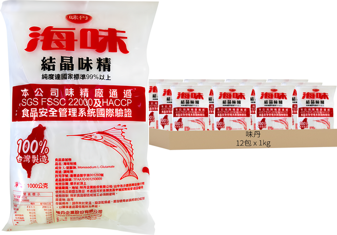 味丹 海味味素, 1kg, 12包