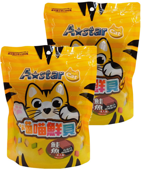 A star 喵喵鮮貝 18週以上貓用, 200g, 2袋, 高蛋白鮭魚