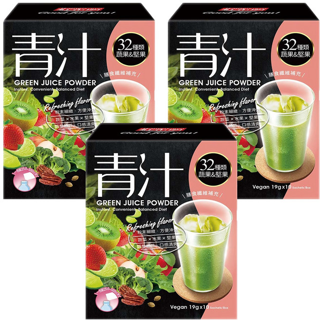 HomeBrown 紅布朗 青汁 10包入, 190g, 3盒
