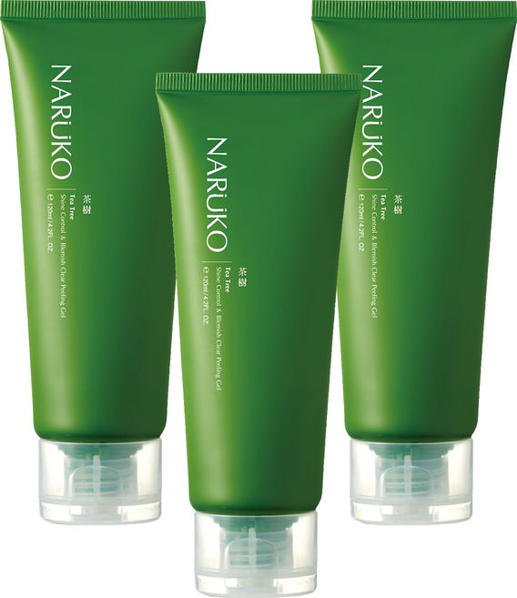 NARUKO 牛爾 台灣公司貨 茶樹控油去角質凝膠, 120ml, 3條