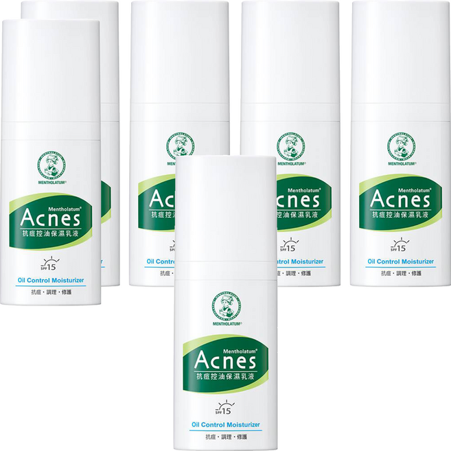 MENTHOLATUM 曼秀雷敦 台灣公司貨 Acnes抗痘控油保濕乳液, 6瓶, 45g