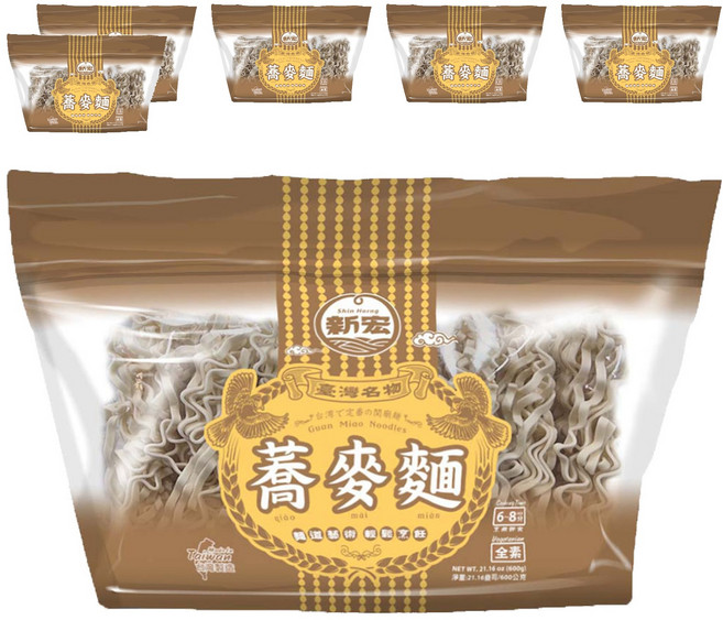 新宏 蕎麥關廟麵, 600g, 6個