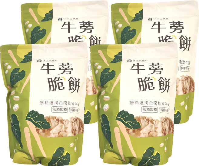 佳里區農會 牛蒡脆餅 芥末, 4個, 80g