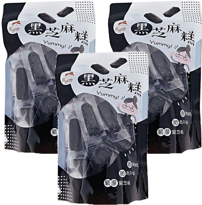 烏嬤嬤 黑芝麻糕, 300g, 3袋