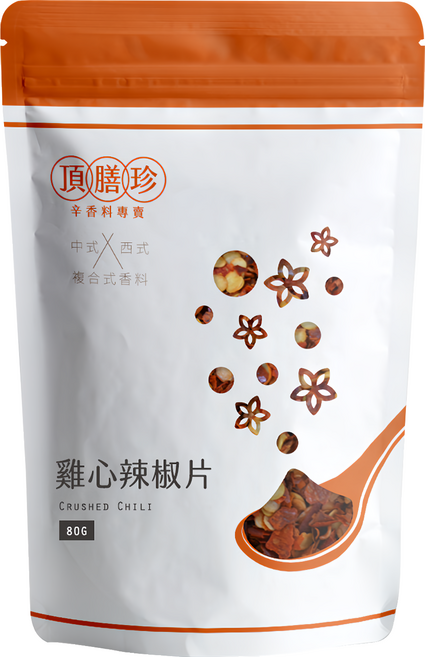 頂膳珍 雞心辣椒片, 80g, 1包