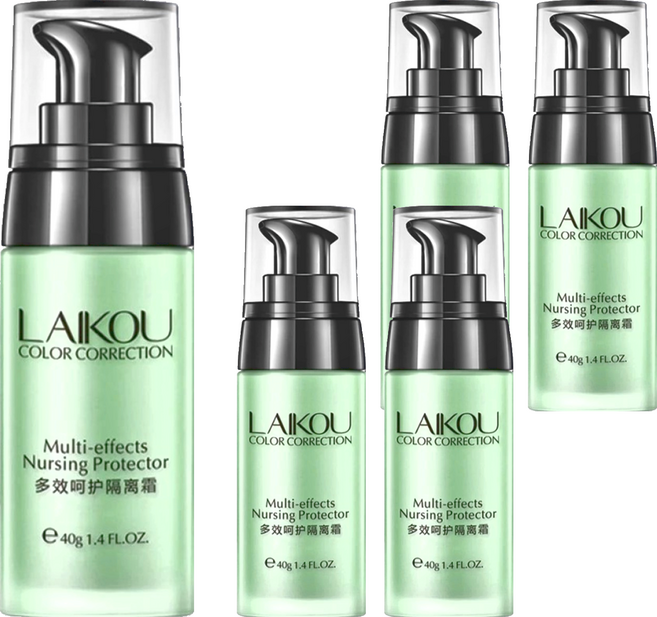 LAIKOU 萊蔻 多效呵護隔離霜 40g, #02 清新綠, 5瓶