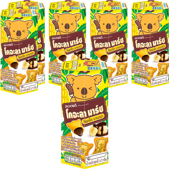 LOTTE 樂天 小熊餅 香蕉口味, 37g, 6盒