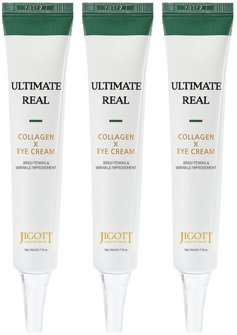 JIGOTT 膠原蛋白彈力緊緻眼霜 50ml 亮白改善皺紋, 3條