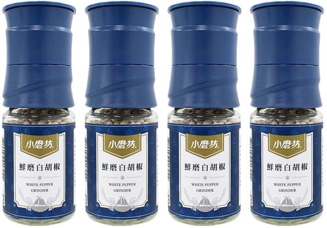 小磨坊 鮮磨白胡椒 研磨式, 45g, 4瓶