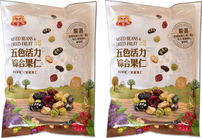 大嘟嘟 五色活力綜合果仁, 2個, 168g
