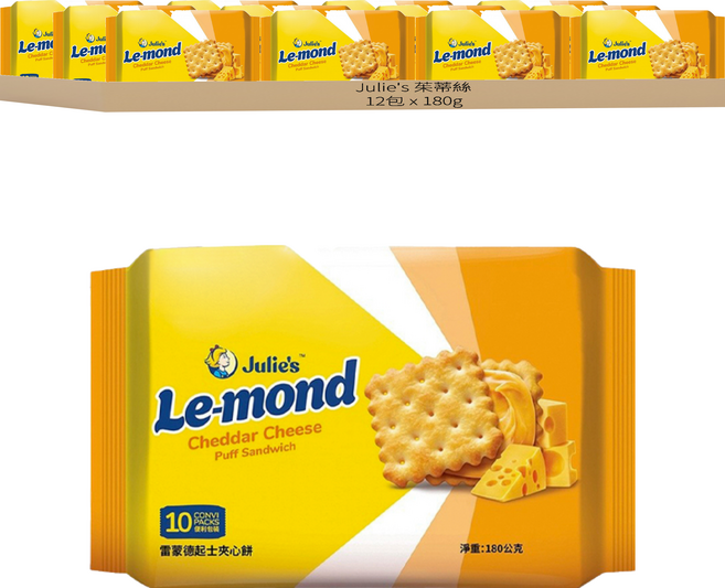Julie's 茱蒂絲 雷蒙德乳酪起士夾心餅, 180g, 12包