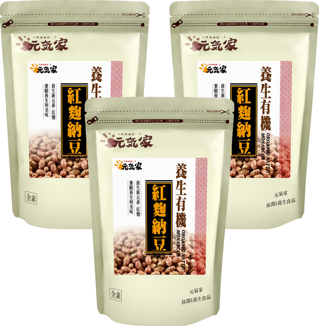 元氣家 養生紅麴納豆, 200g, 3包