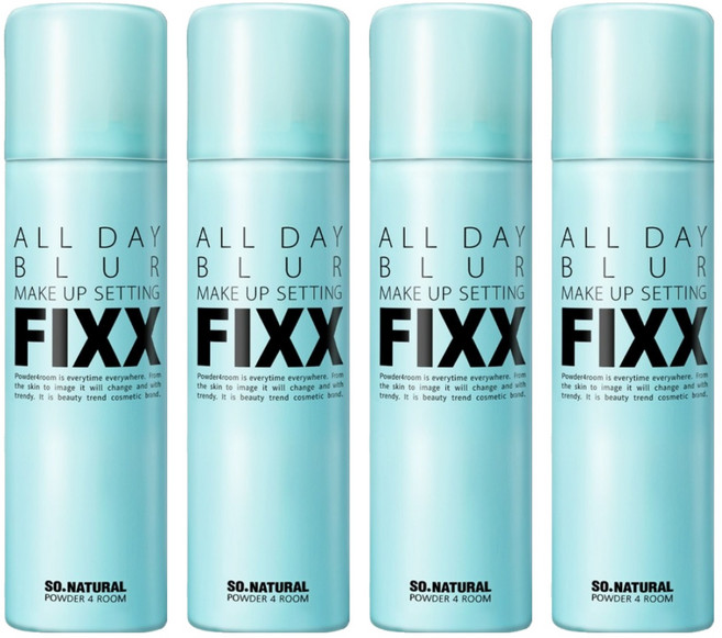 so natural 台灣公司貨 FIXX 沁涼保濕定妝噴霧 霧面柔焦, 4個, 75ml