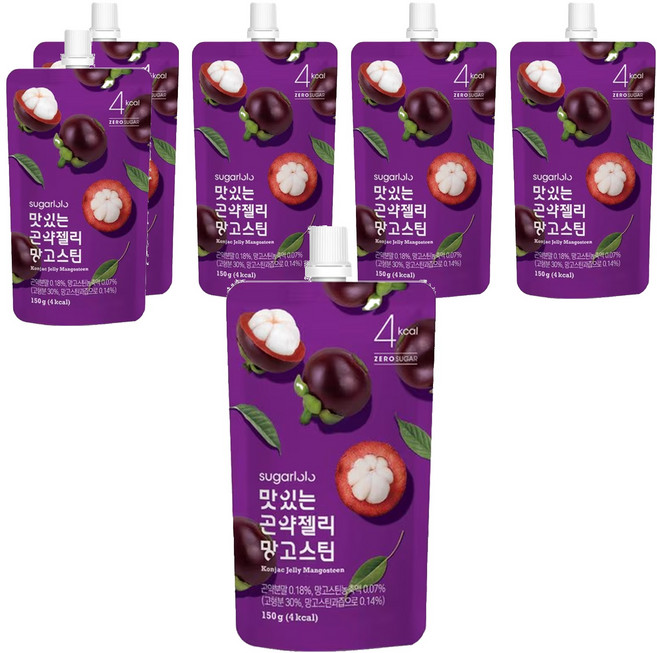 sugarlolo 蒟蒻果凍飲 山竹口味, 150g, 6包
