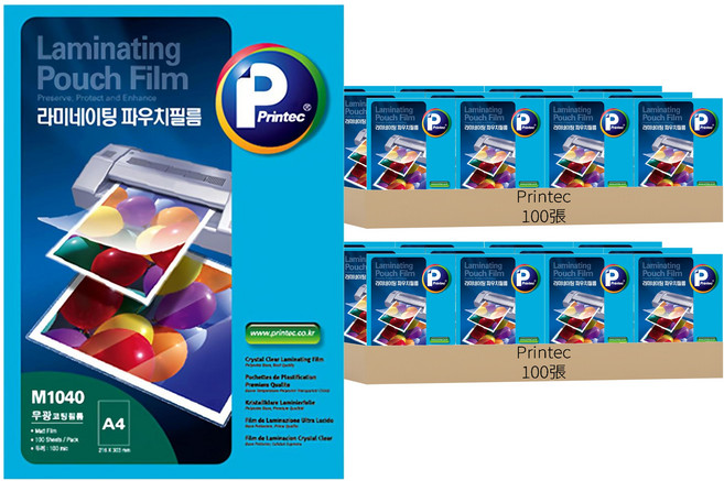 Printec 護貝膠膜 M1040-100, 200張, A4