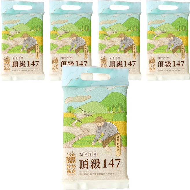 A GOOD BARN 共好糧倉 頂級147白米, CNS一等, 1kg, 5包