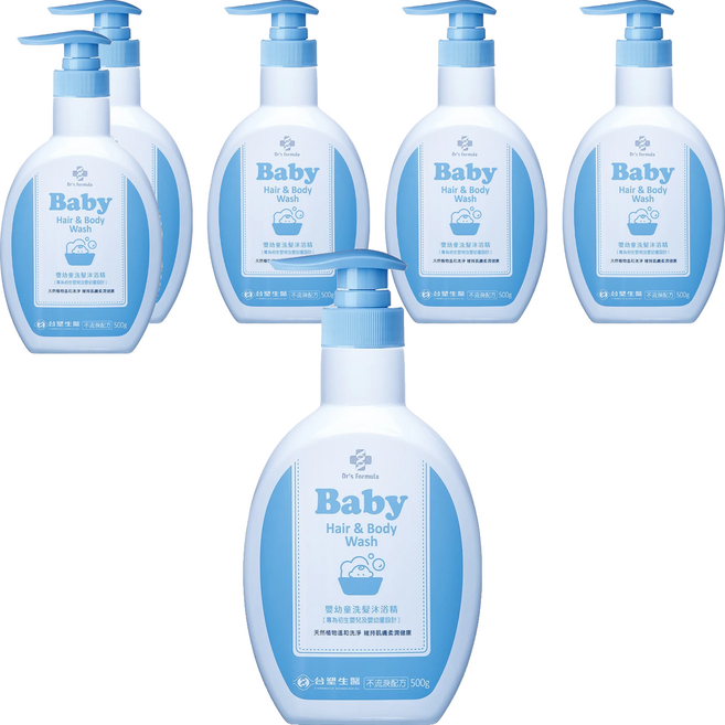 台塑生醫 Dr's Formula 嬰幼童洗髮沐浴精, 500g, 6瓶