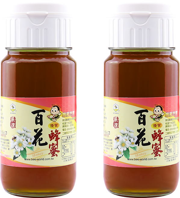 BEE WORLD 蜂蜜世界 嚴選台灣百花蜂蜜 700g, 2罐