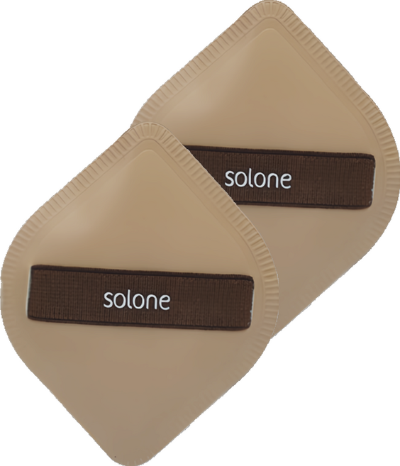 Solone 台灣公司貨 彈力訂製舒芙蕾海綿 菱形, 可可色, 2個