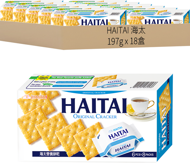 HAITAI 海太 營養餅乾, 197g, 18盒