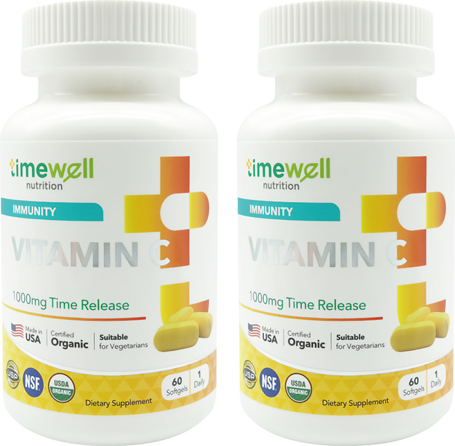 timewell 時光安好 高單位緩釋型維生素C 1000mg, 60錠, 2罐