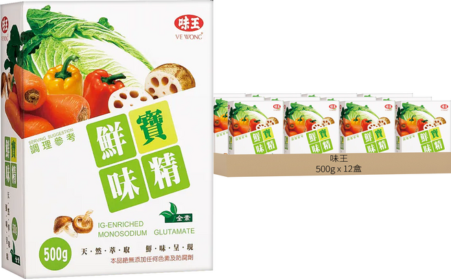 味王 鮮寶味精, 500g, 12盒
