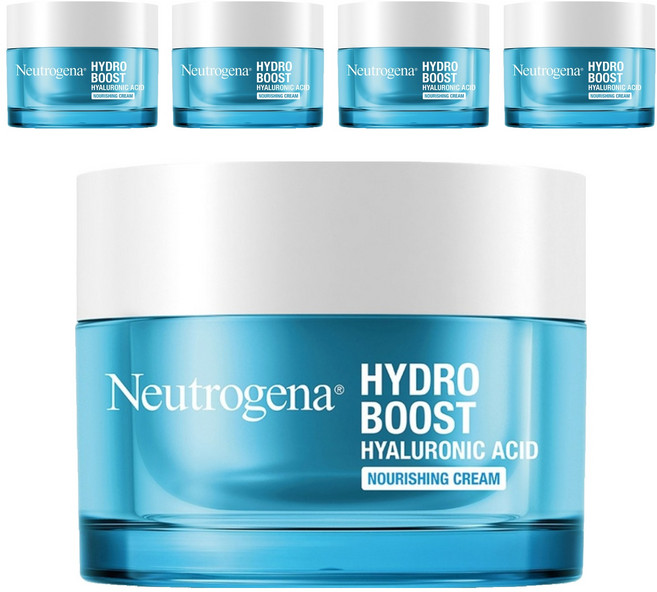 Neutrogena 台灣公司貨 水活保濕無香特潤凝霜, 50g, 5罐