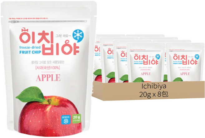 Ichibiya 水果乾蘋果, 20g, 8包
