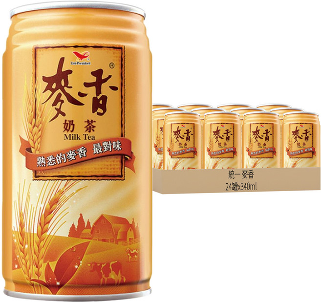 統一 麥香 奶茶, 340ml, 24罐
