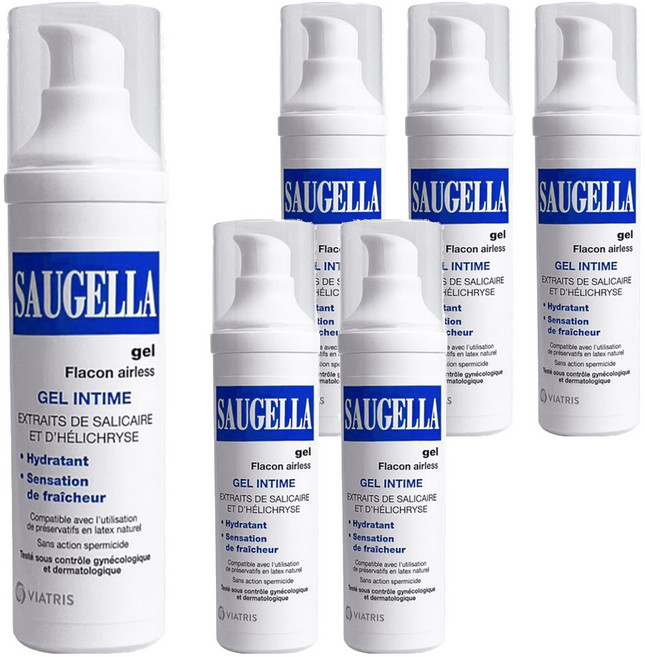 SAUGELLA 賽吉兒 高效修護保濕凝膠 日用型 50ml 私密肌膚保濕 舒緩乾燥, 6瓶