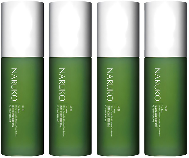 NARUKO 牛爾 台灣公司貨 茶樹 抗痘粉刺調理乳, 120ml, 4瓶