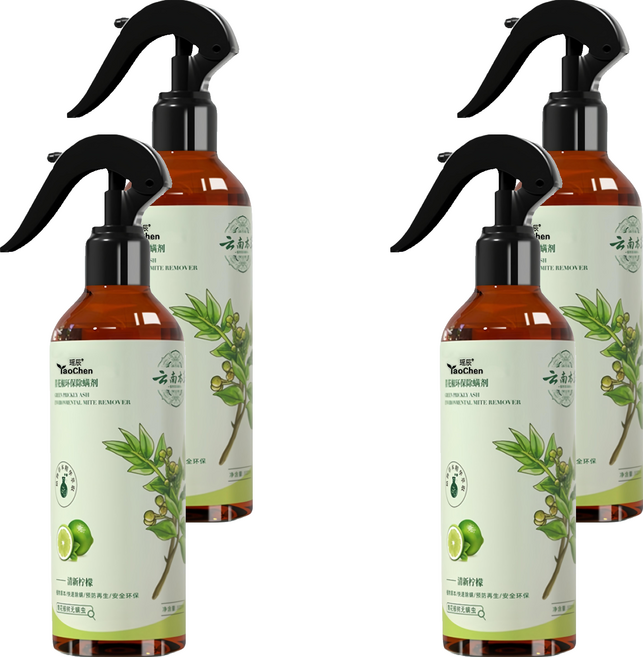 YAO CHEN 瑤辰 植物草本除螨噴霧 清新檸檬, 4個, 300ml