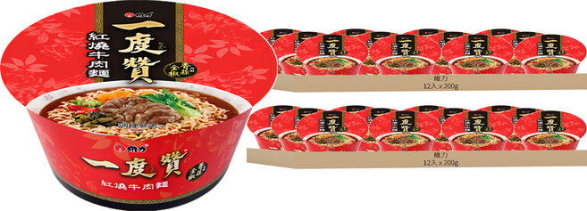 維力 一度贊 紅燒牛肉麵 200g, 24入