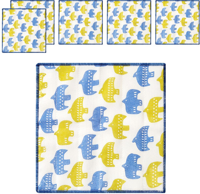 KOKUBO 小久保八重紗擦拭布飛鳥 30 x 30cm 吸水速乾 廚房清潔好幫手, 6條